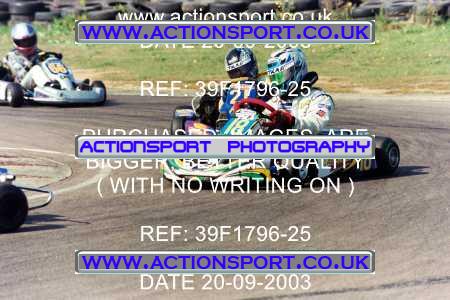 Photo: 39F1796-25 ActionSport Photography 20/09/2003 F6 Karting - Bayford Meadow _8_JuniorTKM4Stroke-JuniorBiland #21