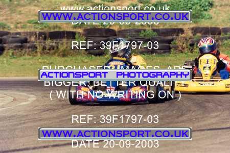 Photo: 39F1797-03 ActionSport Photography 20/09/2003 F6 Karting - Bayford Meadow _8_JuniorTKM4Stroke-JuniorBiland #21
