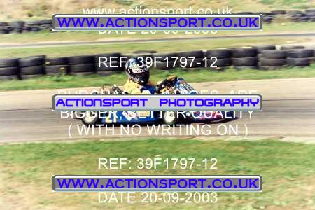 Photo: 39F1797-12 ActionSport Photography 20/09/2003 F6 Karting - Bayford Meadow _8_JuniorTKM4Stroke-JuniorBiland #21