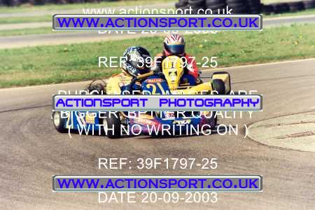 Photo: 39F1797-25 ActionSport Photography 20/09/2003 F6 Karting - Bayford Meadow _8_JuniorTKM4Stroke-JuniorBiland #21