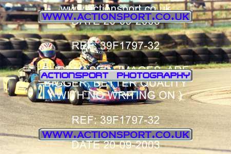 Photo: 39F1797-32 ActionSport Photography 20/09/2003 F6 Karting - Bayford Meadow _8_JuniorTKM4Stroke-JuniorBiland #21