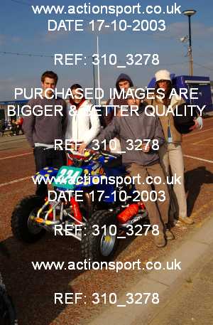 Photo: 310_3278 ActionSport Photography 18,19/10/2003 Weston Beach Race  _1_QuadsAndSidecars #224