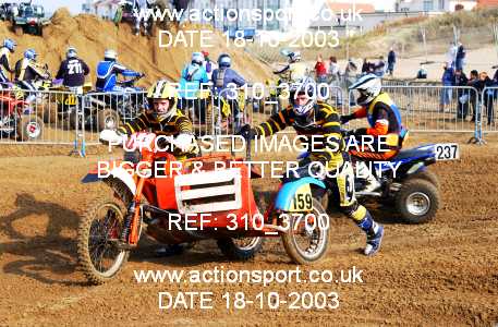 Photo: 310_3700 ActionSport Photography 18,19/10/2003 Weston Beach Race  _1_QuadsAndSidecars #159