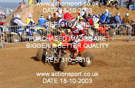 Photo: 310_3810 ActionSport Photography 18,19/10/2003 Weston Beach Race  _1_QuadsAndSidecars #304