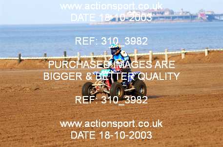 Photo: 310_3982 ActionSport Photography 18,19/10/2003 Weston Beach Race  _1_QuadsAndSidecars #224