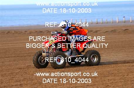 Photo: 310_4044 ActionSport Photography 18,19/10/2003 Weston Beach Race  _1_QuadsAndSidecars #533