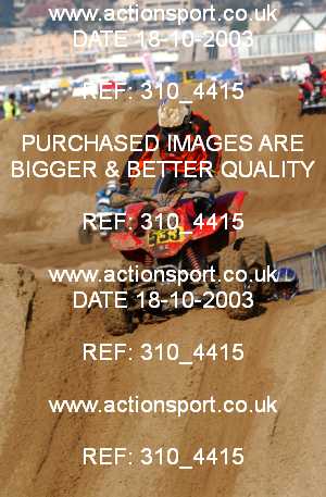 Photo: 310_4415 ActionSport Photography 18,19/10/2003 Weston Beach Race  _1_QuadsAndSidecars #533