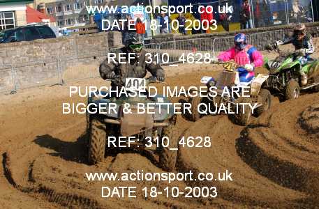 Photo: 310_4628 ActionSport Photography 18,19/10/2003 Weston Beach Race  _1_QuadsAndSidecars #214