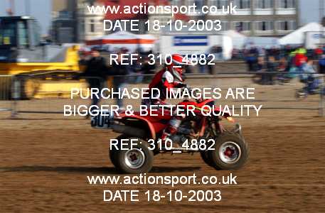 Photo: 310_4882 ActionSport Photography 18,19/10/2003 Weston Beach Race  _1_QuadsAndSidecars #304