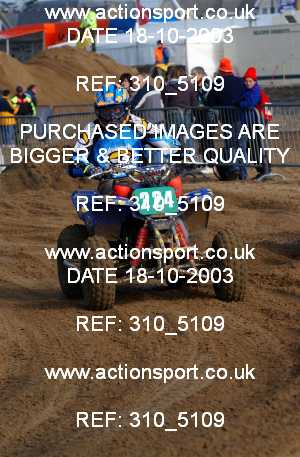 Photo: 310_5109 ActionSport Photography 18,19/10/2003 Weston Beach Race  _1_QuadsAndSidecars #224