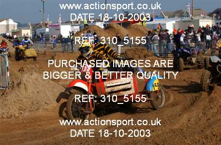 Photo: 310_5155 ActionSport Photography 18,19/10/2003 Weston Beach Race  _1_QuadsAndSidecars #159