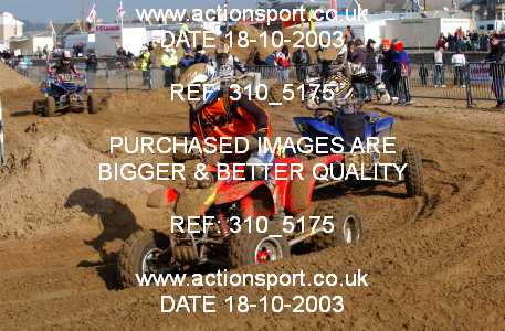 Photo: 310_5175 ActionSport Photography 18,19/10/2003 Weston Beach Race  _1_QuadsAndSidecars #533