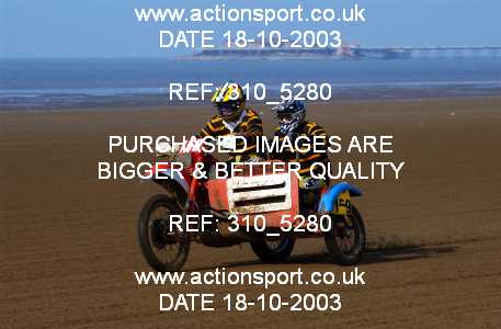 Photo: 310_5280 ActionSport Photography 18,19/10/2003 Weston Beach Race  _1_QuadsAndSidecars #159