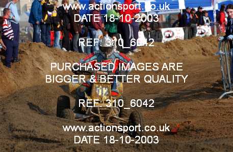 Photo: 310_6042 ActionSport Photography 18,19/10/2003 Weston Beach Race  _1_QuadsAndSidecars #512