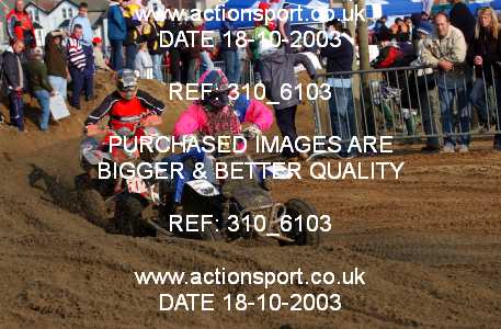 Photo: 310_6103 ActionSport Photography 18,19/10/2003 Weston Beach Race  _1_QuadsAndSidecars #214