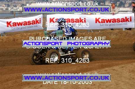 Photo: 310_4263 ActionSport Photography 18,19/10/2003 Weston Beach Race  _1_QuadsAndSidecars #19
