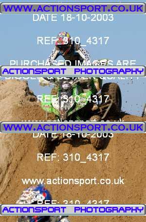 Photo: 310_4317 ActionSport Photography 18,19/10/2003 Weston Beach Race  _1_QuadsAndSidecars #16