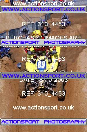 Photo: 310_4453 ActionSport Photography 18,19/10/2003 Weston Beach Race  _1_QuadsAndSidecars #89