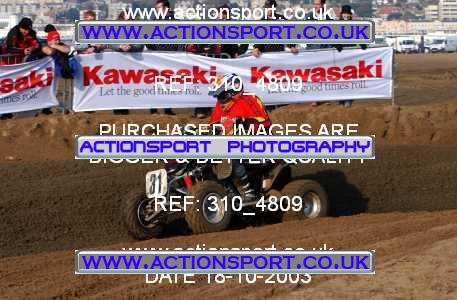 Photo: 310_4809 ActionSport Photography 18,19/10/2003 Weston Beach Race  _1_QuadsAndSidecars #31