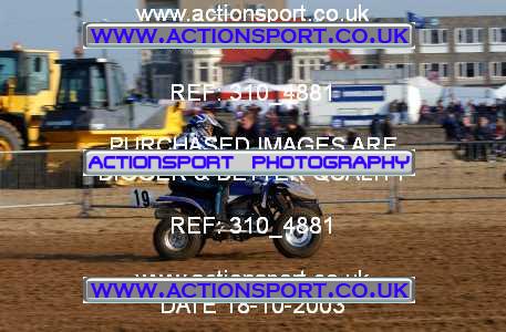Photo: 310_4881 ActionSport Photography 18,19/10/2003 Weston Beach Race  _1_QuadsAndSidecars #19