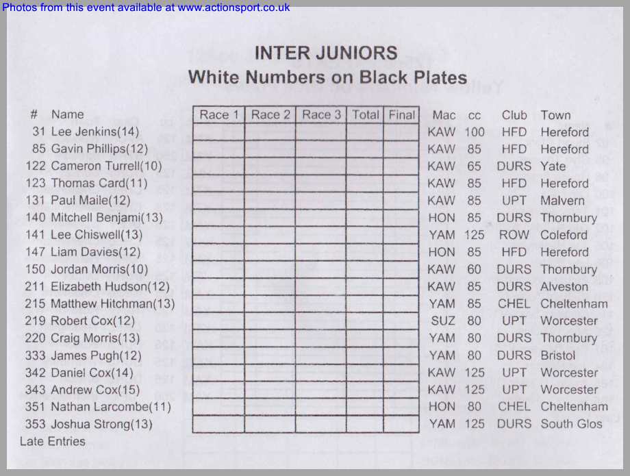 Event programme page