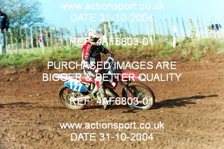 Photo: 4AF6803-01 ActionSport Photography 31/10/2004 AMCA Polesworth MXC - Stipers Hill _1_Juniors125Over18 #127