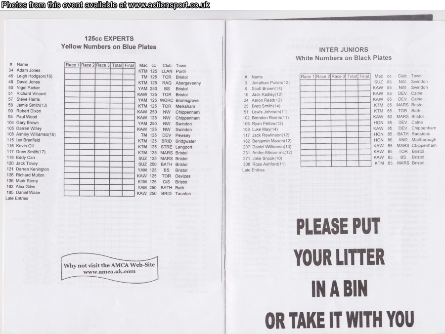 Event programme page