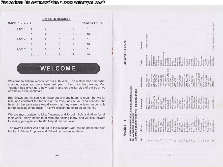 Event programme page