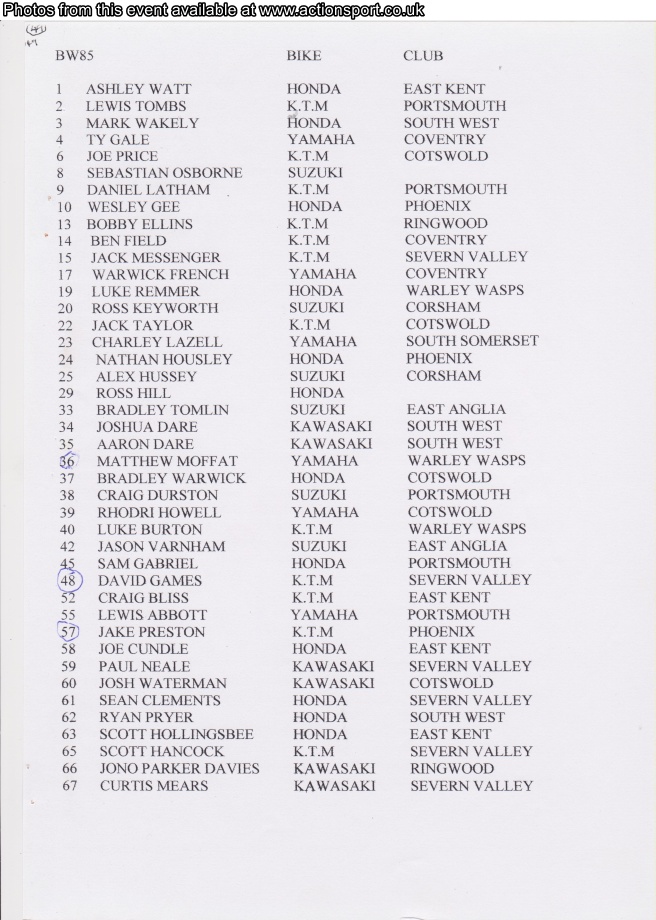 Event programme page