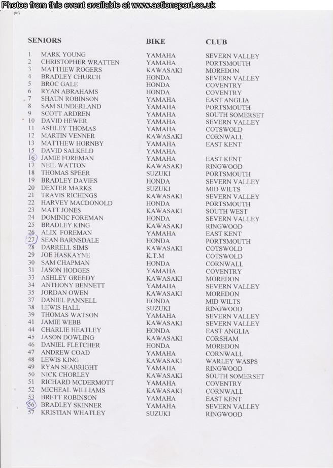 Event programme page