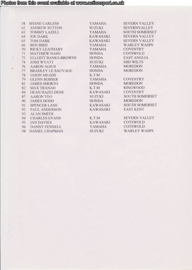 Event programme page