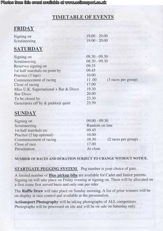 Event programme page