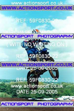 Photo: 59F0830-22 ActionSport Photography 25/09/2005 Portsmouth MXC - Culham _7_AMX #15