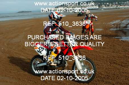 Photo: 510_3636 ActionSport Photography 1,2/10/2005 Weston Beach Race 2005  _5_Youth85cc #52