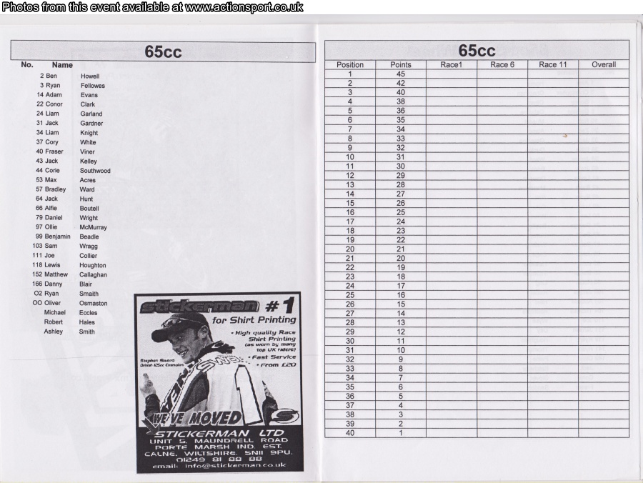 Event programme page