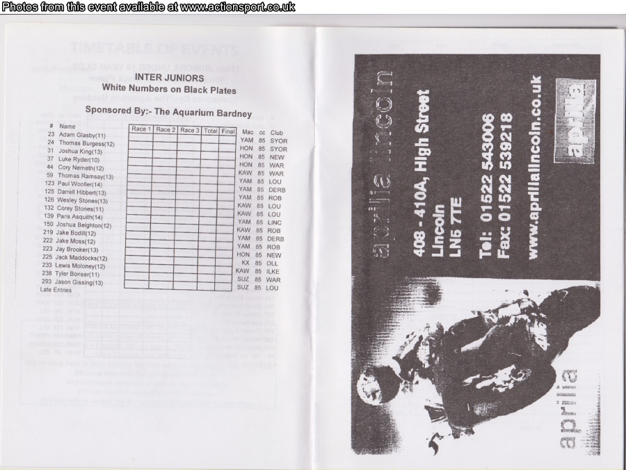Event programme page