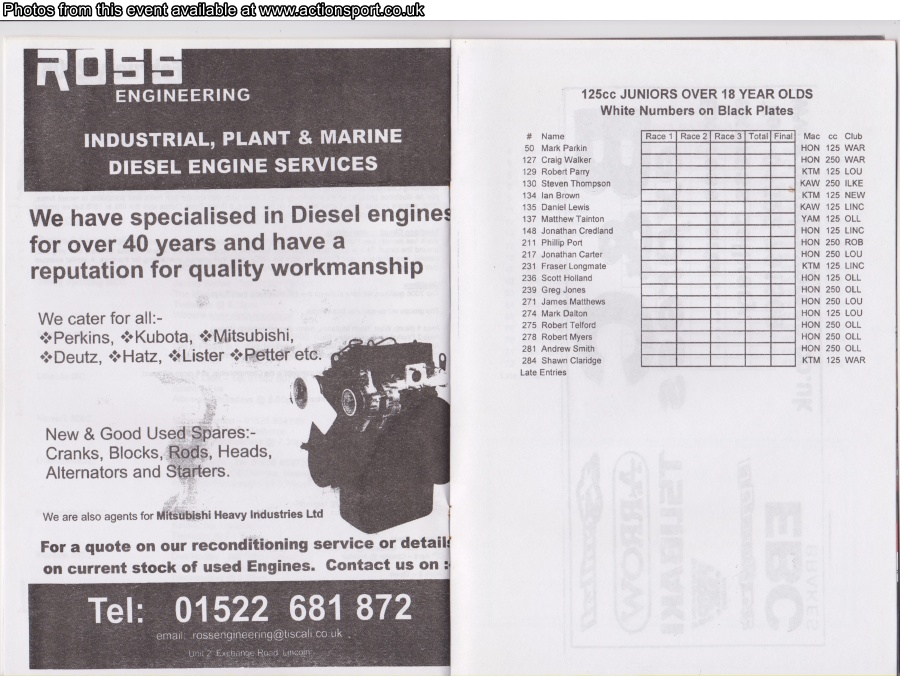 Event programme page