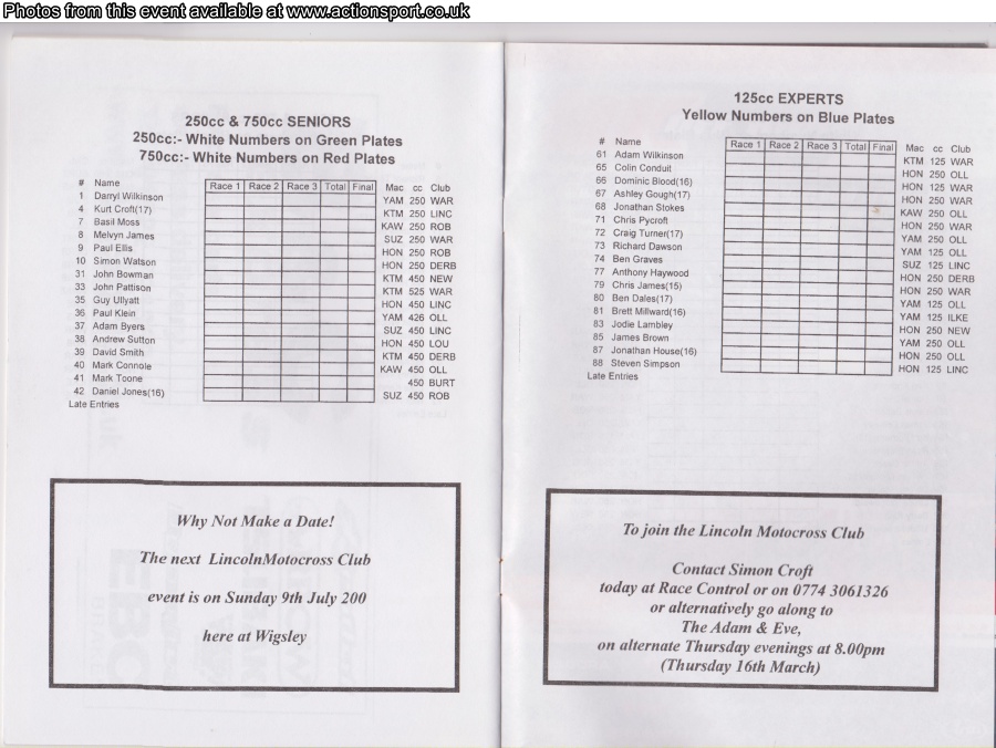 Event programme page