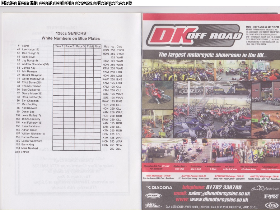 Event programme page