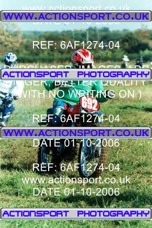 Photo: 6AF1274-04 ActionSport Photography 01/10/2006 Pre65 Motocross - Marks Tey  _0_SolosPractice #692
