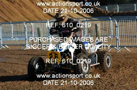 Photo: 610_0219 ActionSport Photography 21,22/10/2006 Weston Beach Race  _2_AdultQuadsSidecars #26