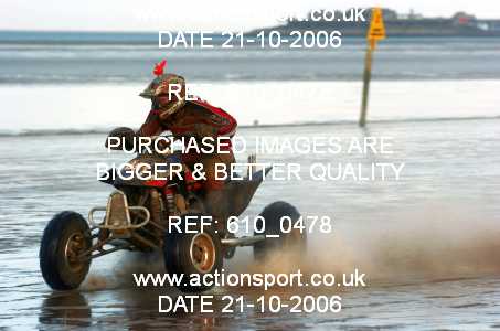 Photo: 610_0478 ActionSport Photography 21,22/10/2006 Weston Beach Race  _2_AdultQuadsSidecars #381