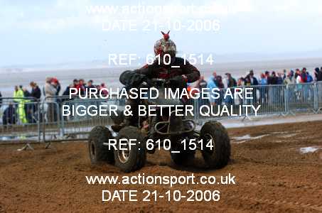 Photo: 610_1514 ActionSport Photography 21,22/10/2006 Weston Beach Race  _2_AdultQuadsSidecars #381