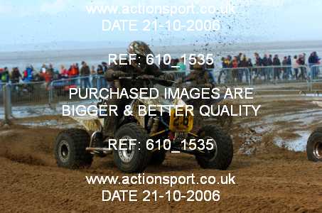 Photo: 610_1535 ActionSport Photography 21,22/10/2006 Weston Beach Race  _2_AdultQuadsSidecars #26