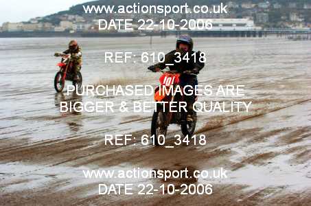 Photo: 610_3418 ActionSport Photography 21,22/10/2006 Weston Beach Race  _3_Youth85cc-ArmyHarleys #101