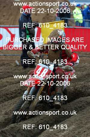 Photo: 610_4183 ActionSport Photography 21,22/10/2006 Weston Beach Race  _3_Youth85cc-ArmyHarleys #48
