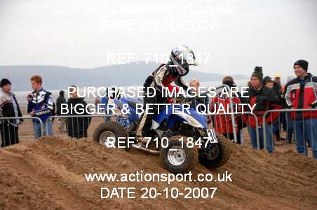 Photo: 710_1847 ActionSport Photography 20,21/10/2007 Weston Beach Race 2007  _3_YouthQuads #34