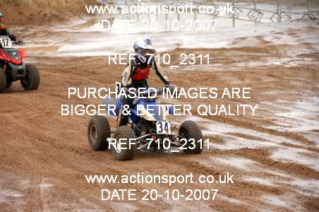Photo: 710_2311 ActionSport Photography 20,21/10/2007 Weston Beach Race 2007  _3_YouthQuads #34
