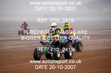 Photo: 710_2419 ActionSport Photography 20,21/10/2007 Weston Beach Race 2007  _2_AdultQuads-Sidecars #519