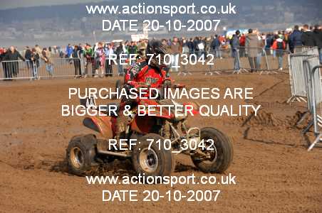 Photo: 710_3042 ActionSport Photography 20,21/10/2007 Weston Beach Race 2007  _2_AdultQuads-Sidecars #44
